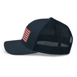 Trucker Cap Betsy Ross Flag (Embroidered Flag) -American Flags Sales retro trucker hat navy left 63ddea5b3bc29