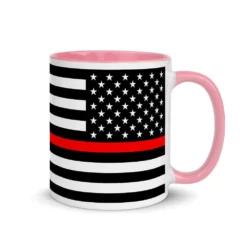 Thin Red Line Mug - 11 Oz. 30 Thin Red Line Mug - 11 Oz. -American Flags Sales thin red line mug 11 oz usa flag co 13