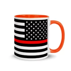 Thin Red Line Mug - 11 Oz. 24 Thin Red Line Mug - 11 Oz. -American Flags Sales thin red line mug 11 oz usa flag co 7