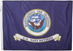 3' X 4' U.S. Navy Retired Flag