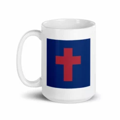 Christian Flag Mug - 11 Oz And 15 Oz 17 Christian Flag Mug - 11 Oz And 15 Oz -American Flags Sales white glossy mug 15oz handle on left 63b4ae0430e3f