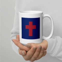 Christian Flag Mug - 11 Oz And 15 Oz 24 Christian Flag Mug - 11 Oz And 15 Oz -American Flags Sales white glossy mug 15oz handle on right 63b3b501824a3