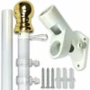 PATRIOT™ Flag Pole And ROGUE™ Bracket Kit - Vivid White (6ft, 1" Diameter)